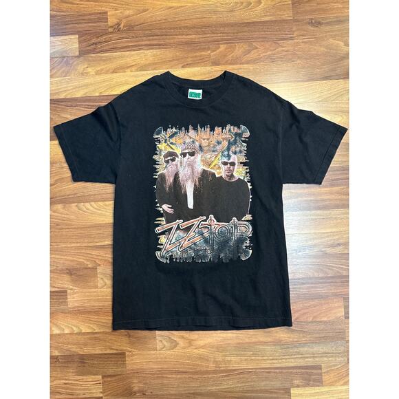 ZZ Top 2003 Tour Tee Vintage Cinder Block Double-Sided Shirt – Size L - Picture 1 of 6
